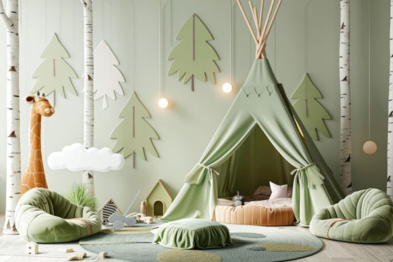 Déco chambre bébé sur le thème de la jungle